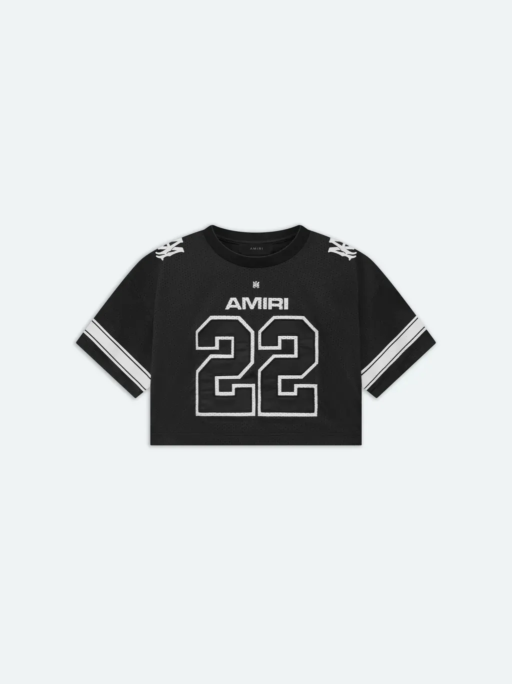 Women- 22 Cropped Mesh Tee - Black