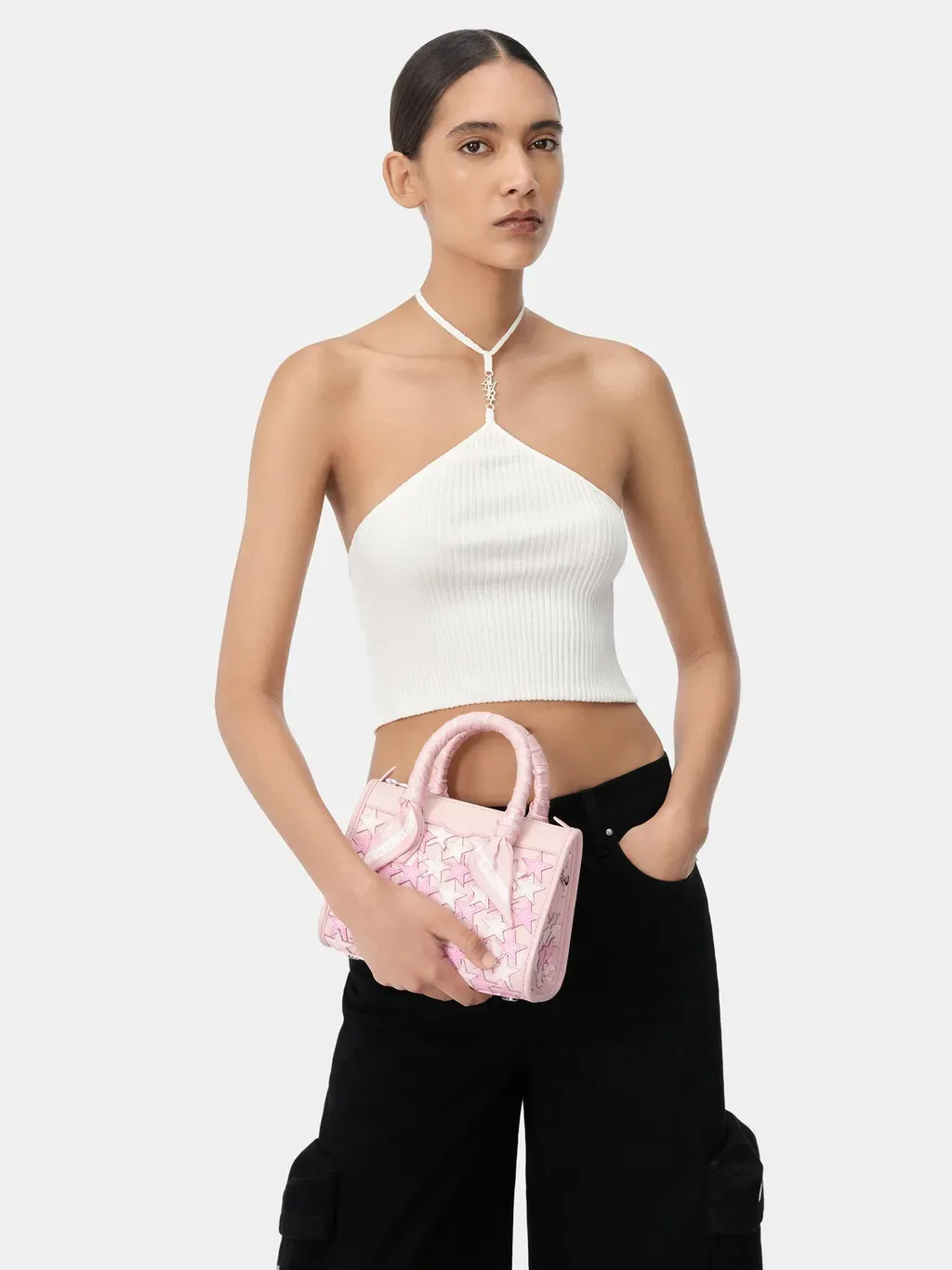 Women - Stars Micro Triangle Bag - Pink