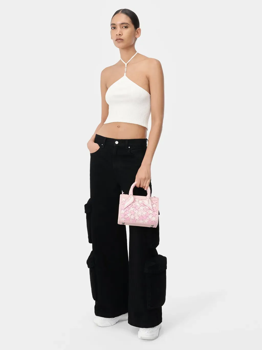 Women - Stars Micro Triangle Bag - Pink