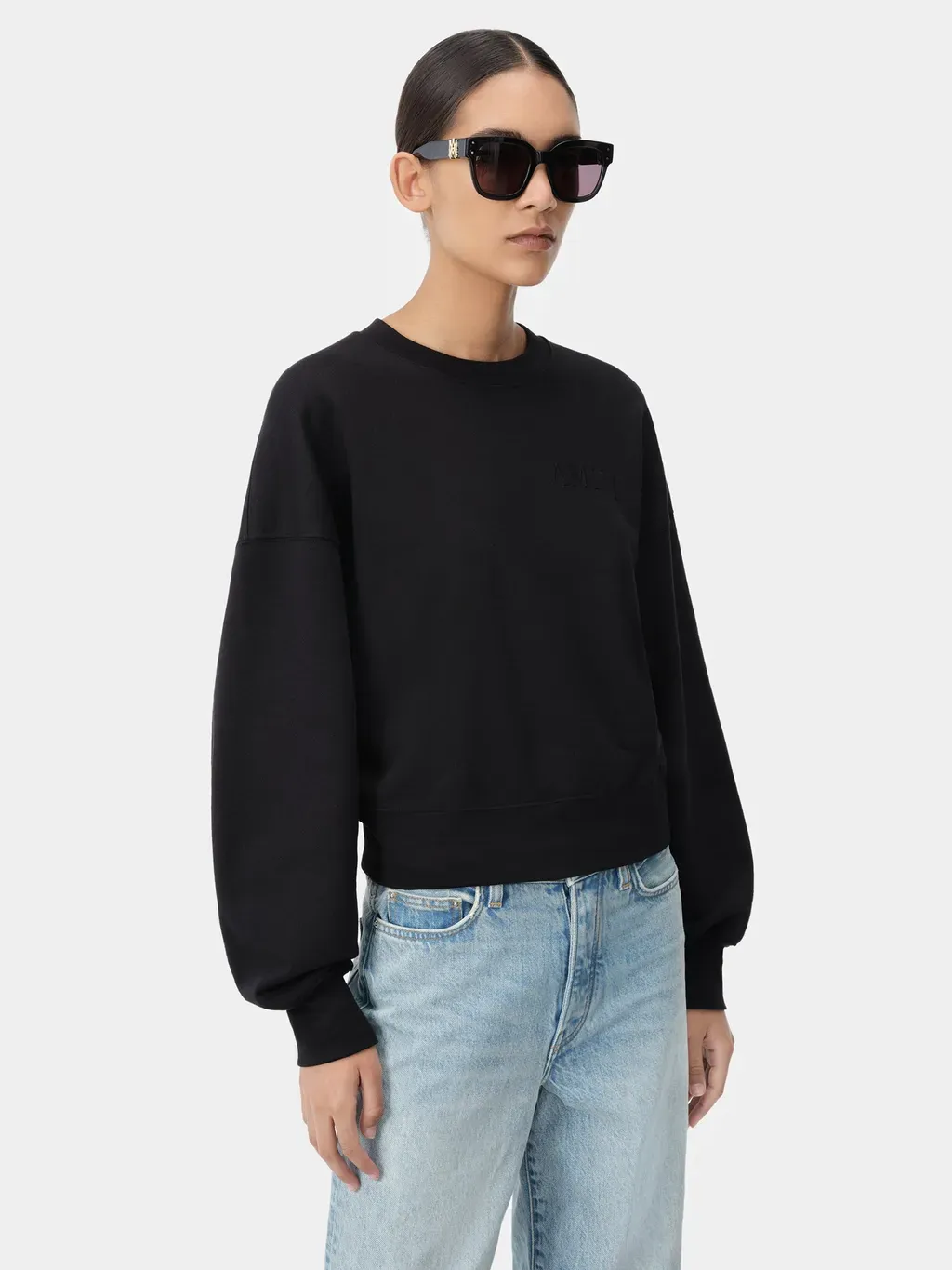 Women - Amiri Embroidered Crew - Black
