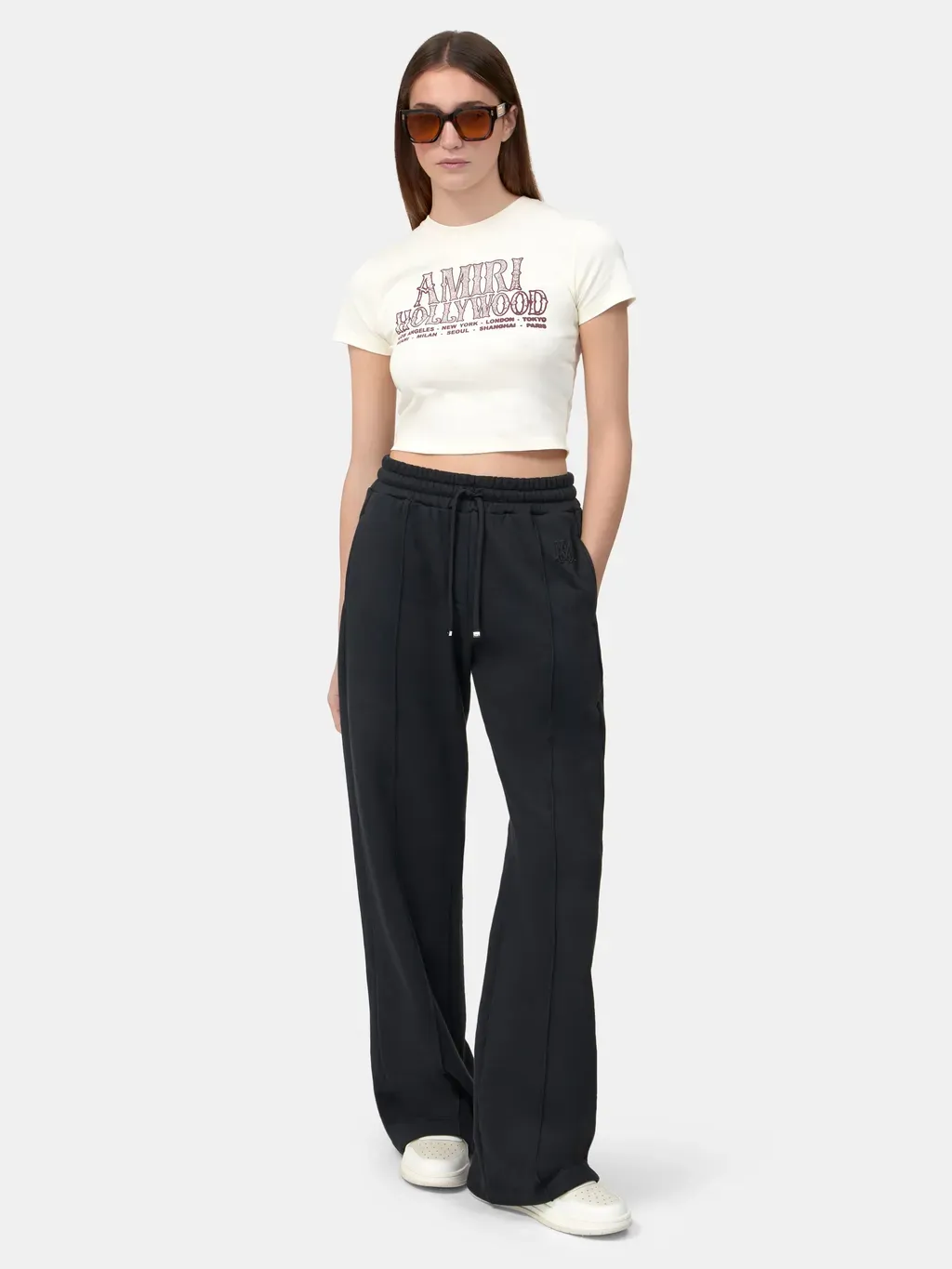 Women - Amiri Hollywood Baby Tee - Linen
