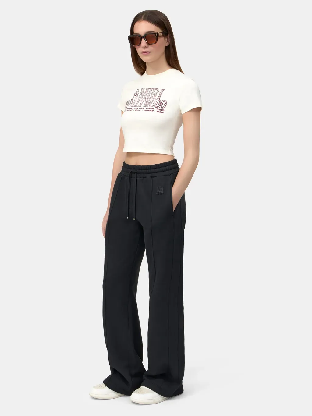 Women - Amiri Hollywood Baby Tee - Linen