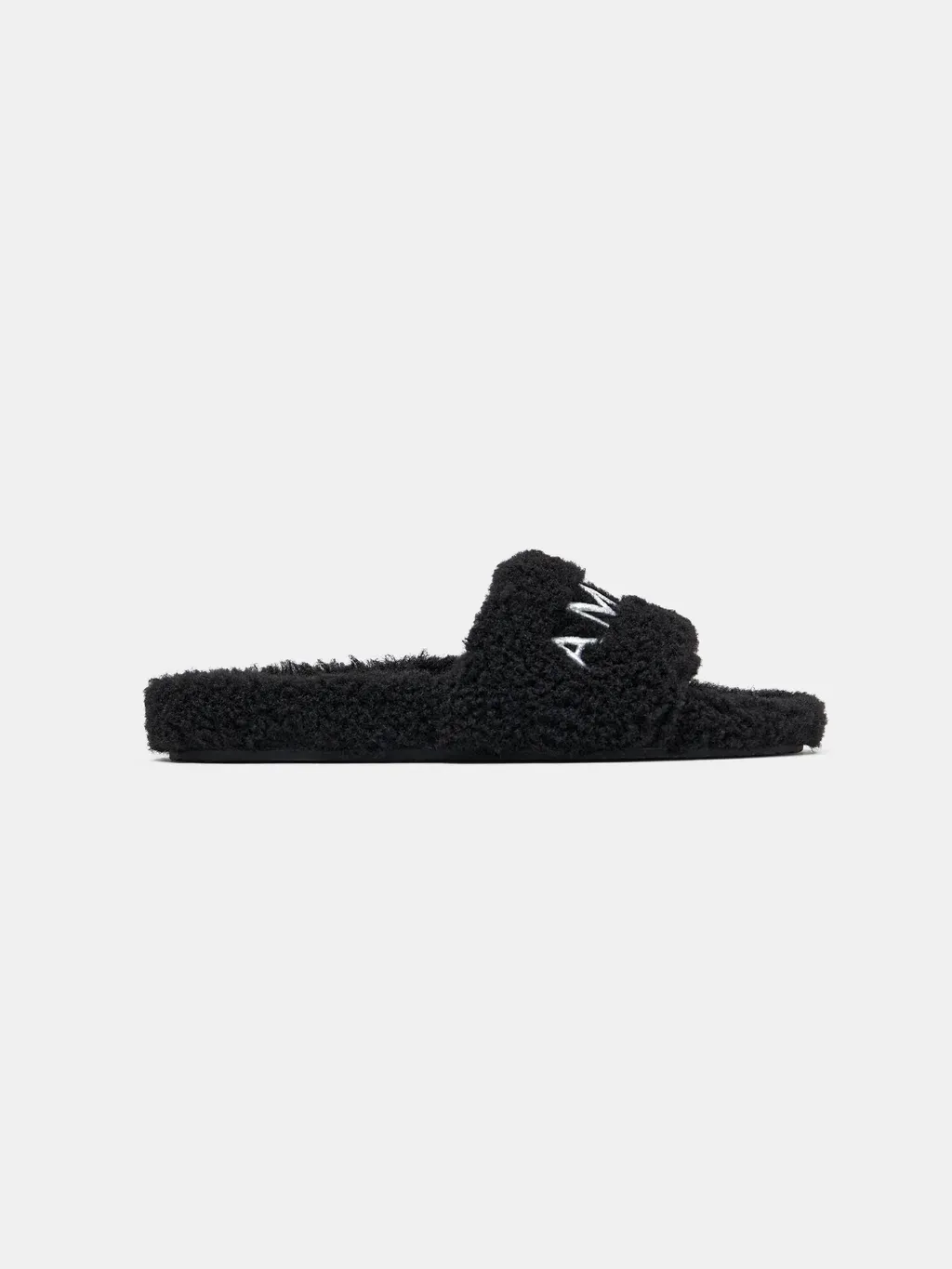 Women - Amiri Shearling Slide - Black