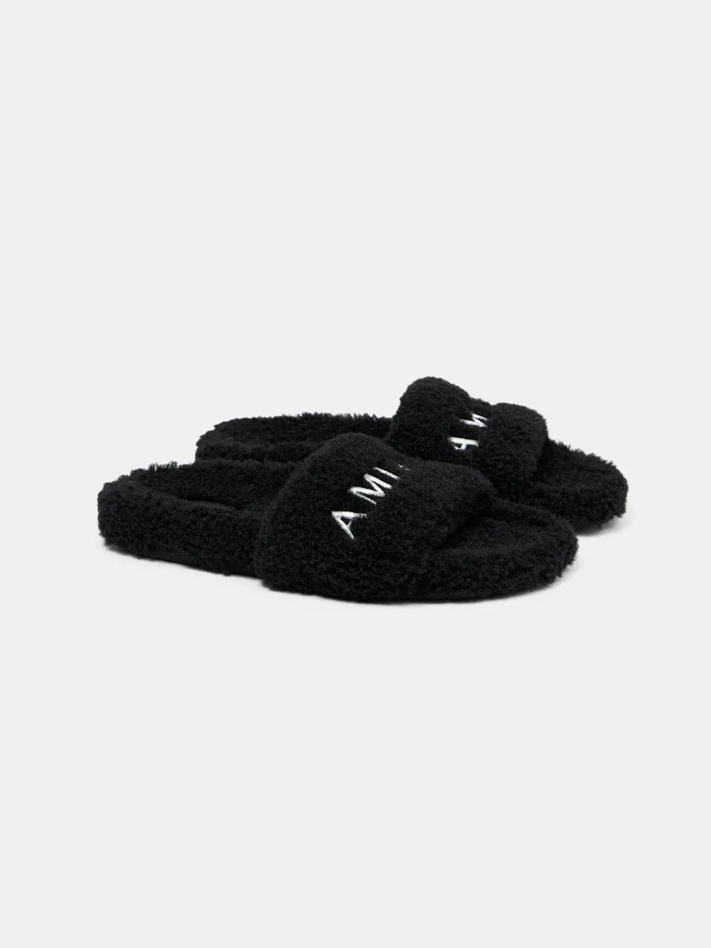 Women - Amiri Shearling Slide - Black