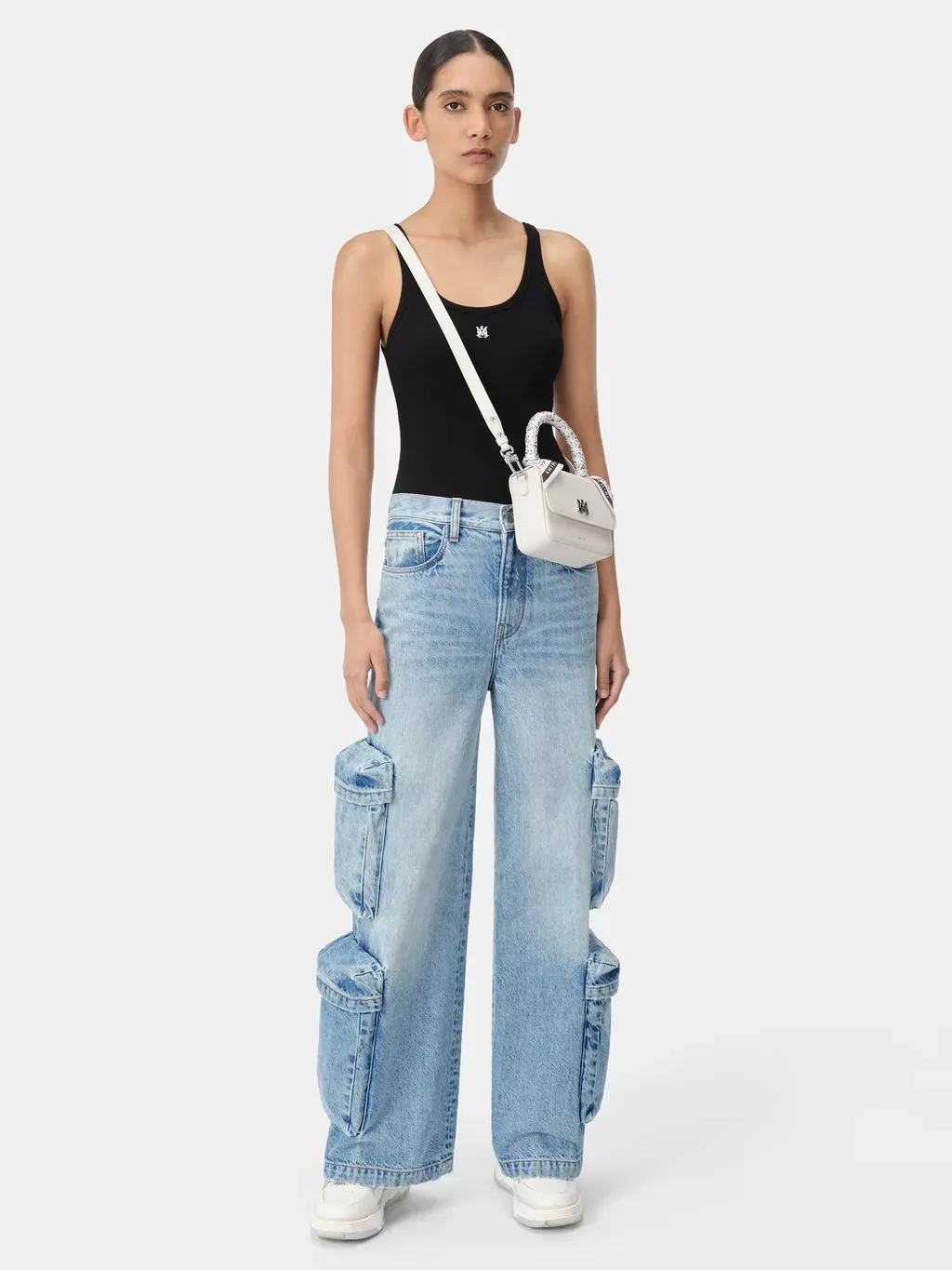 Women - Baggy Cargo Jean - Antique Indigo