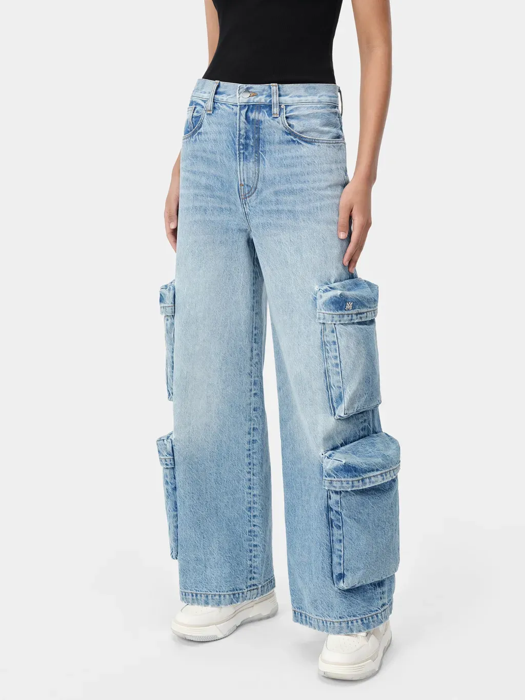 Women - Baggy Cargo Jean - Antique Indigo
