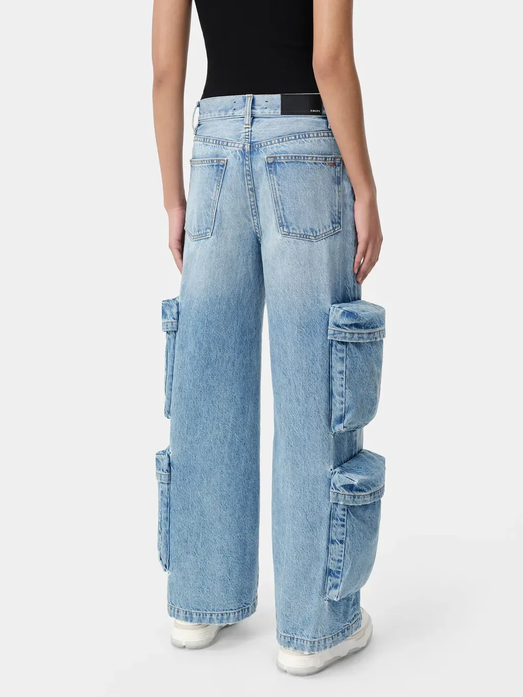 Women - Baggy Cargo Jean - Antique Indigo