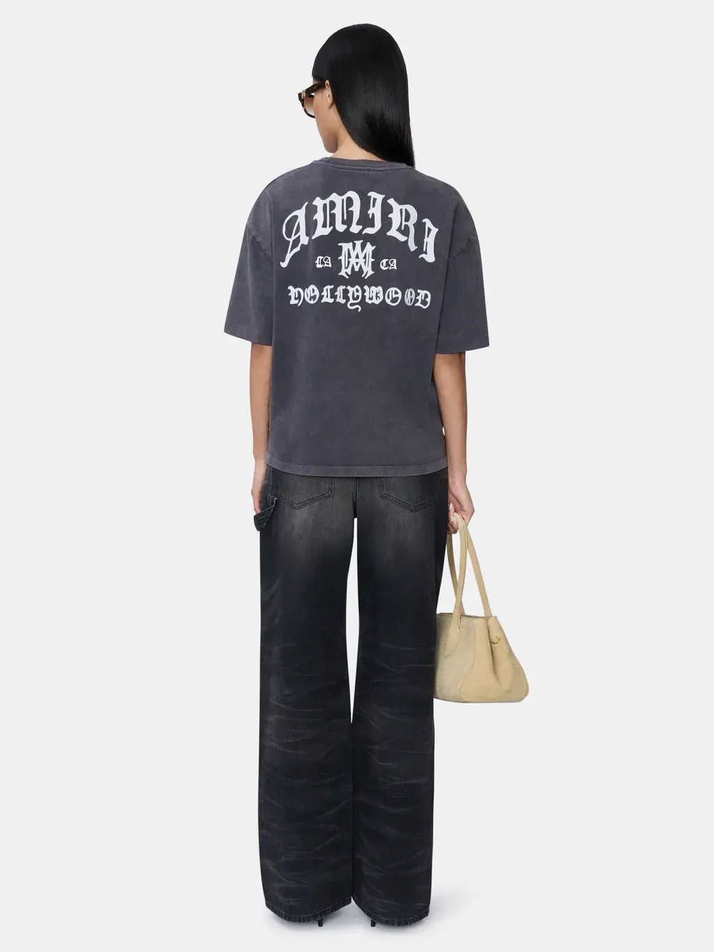 Women - Amiri Hollywood Oversized Tee - Black