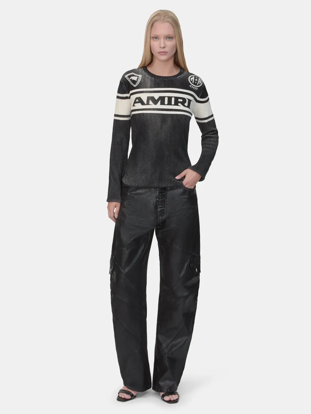 Women - Amiri Sport Long Sleeve Tee - Black