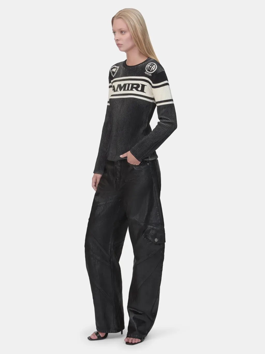 Women - Amiri Sport Long Sleeve Tee - Black