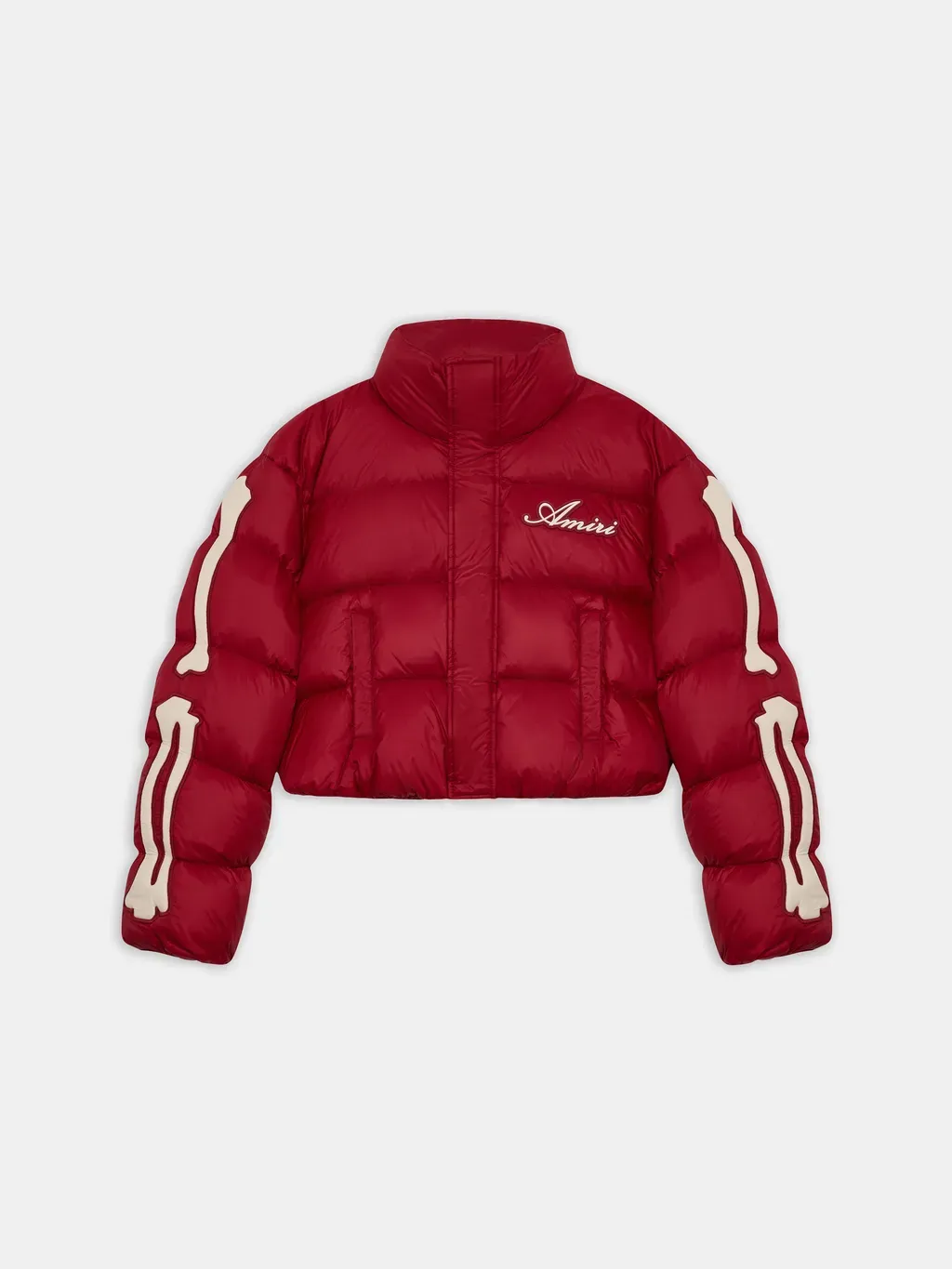 Women - Bones Cropped Down Jacket - Deep Red