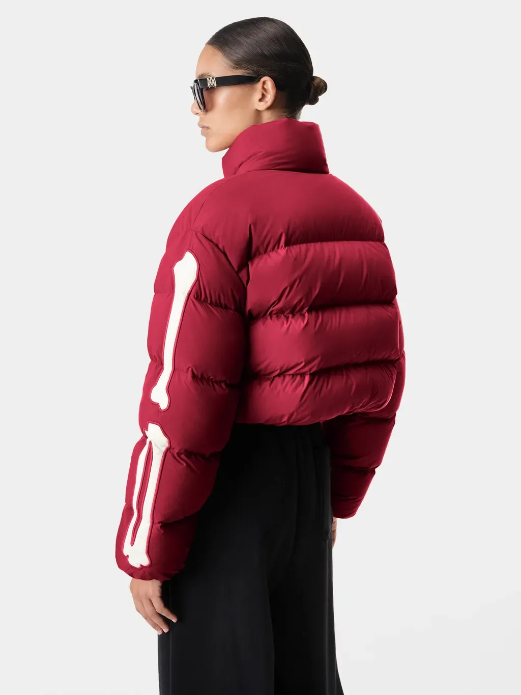 Women - Bones Cropped Down Jacket - Deep Red