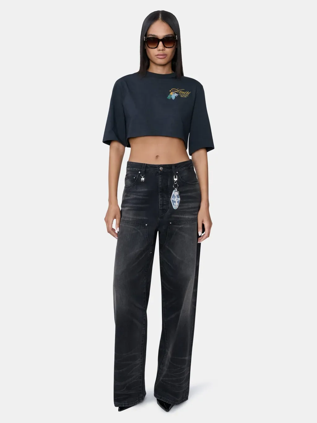 Women - Chateau Keys Cropped Tee - Black