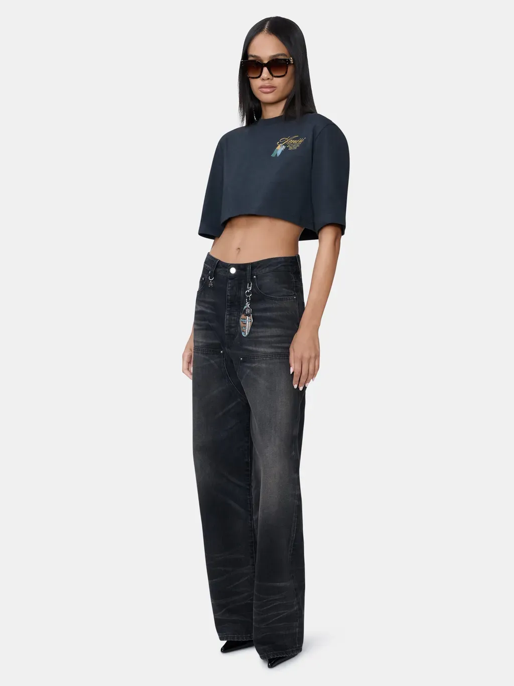 Women - Chateau Keys Cropped Tee - Black