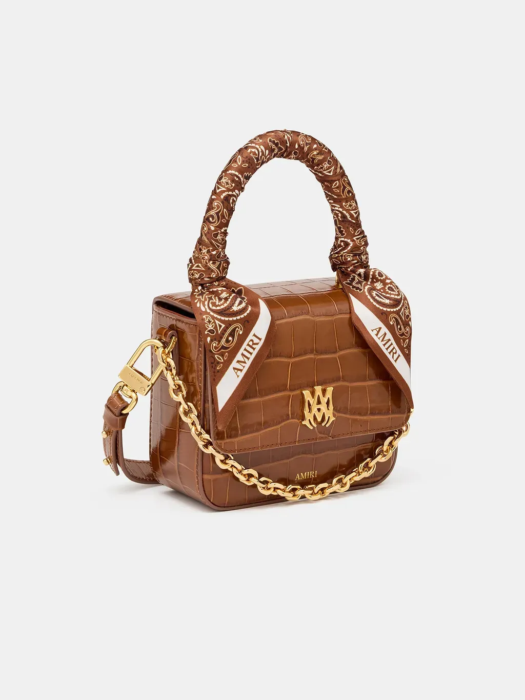 Women - Croc Embossed Micro Ma Bag - Malt