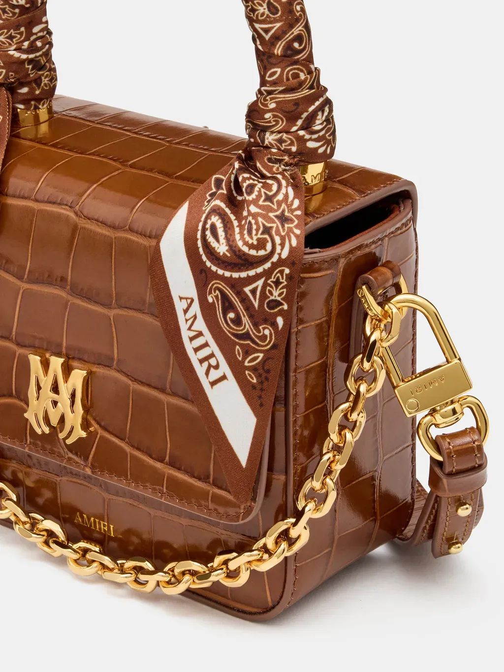 Women - Croc Embossed Micro Ma Bag - Malt