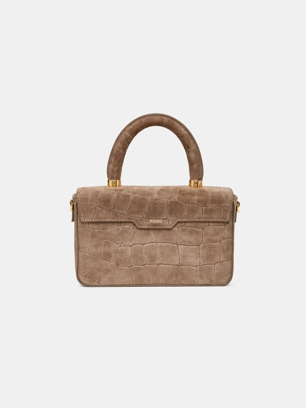 Women - Croc Suede Long Ma Bag - Dark Brown