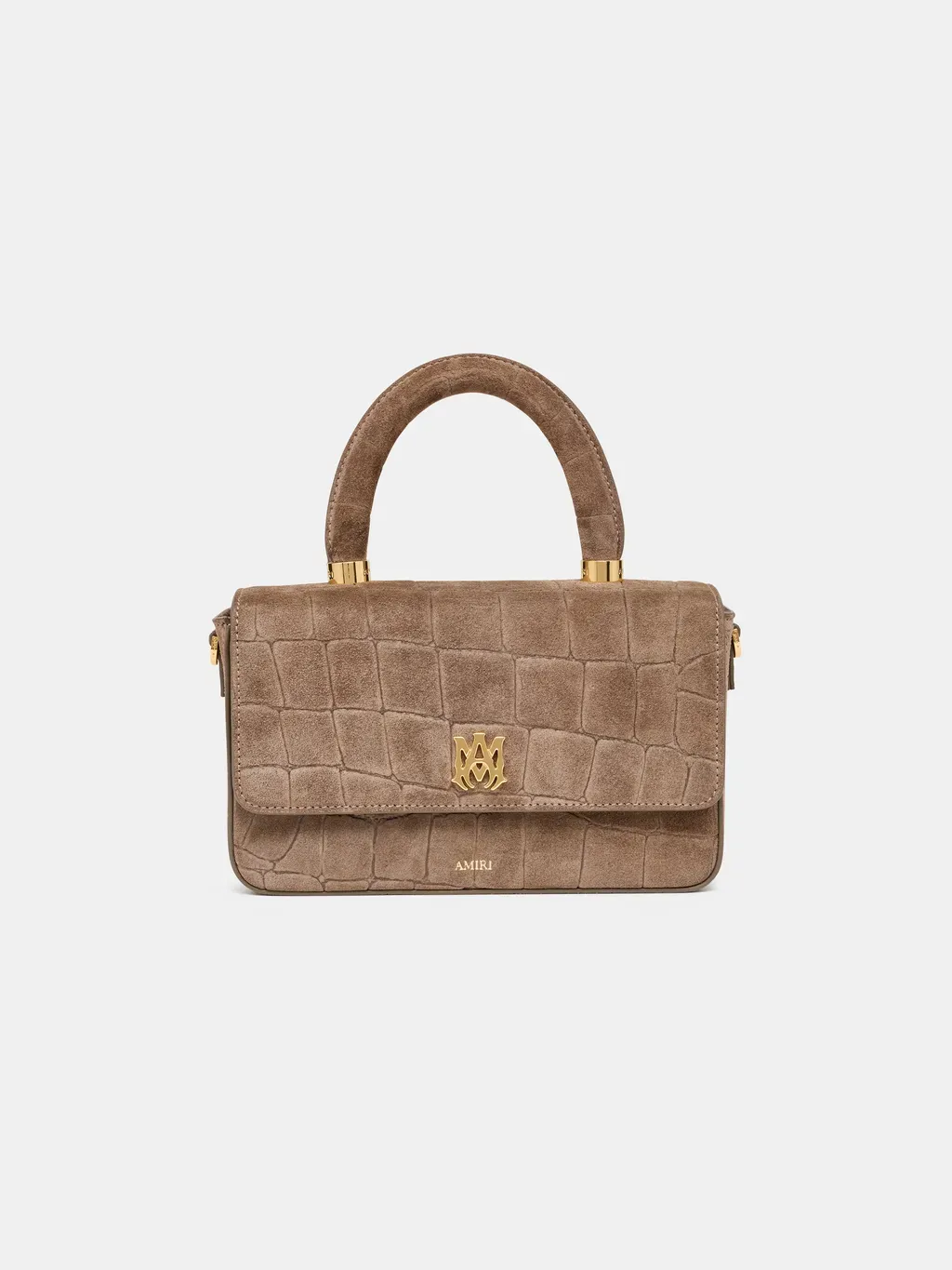 Women - Croc Suede Long Ma Bag - Dark Brown