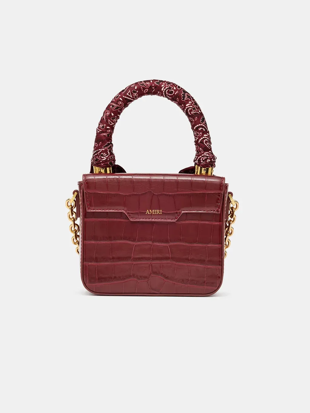 Women - Croc Embossed Micro Ma Bag - Wine