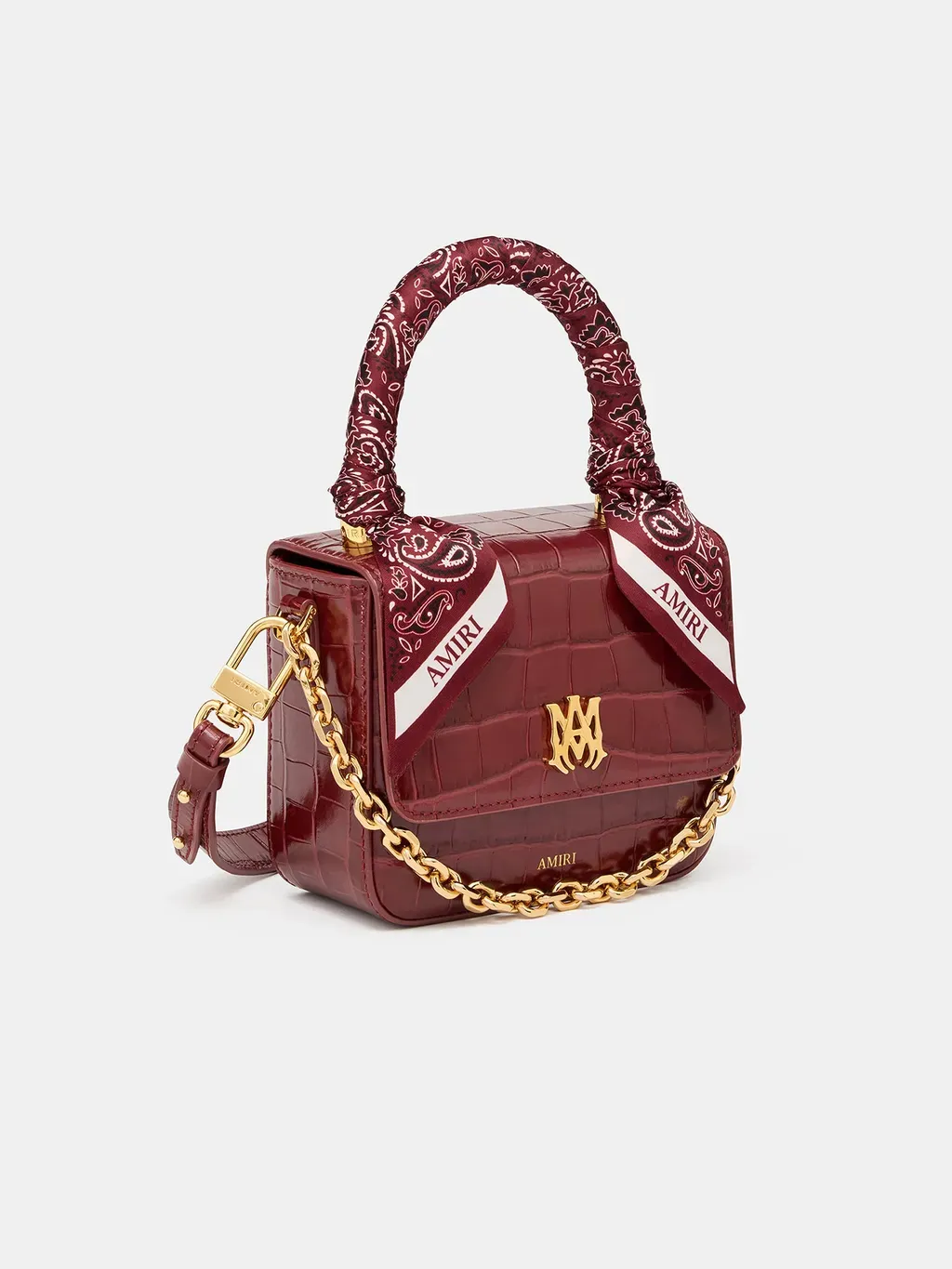 Women - Croc Embossed Micro Ma Bag - Wine
