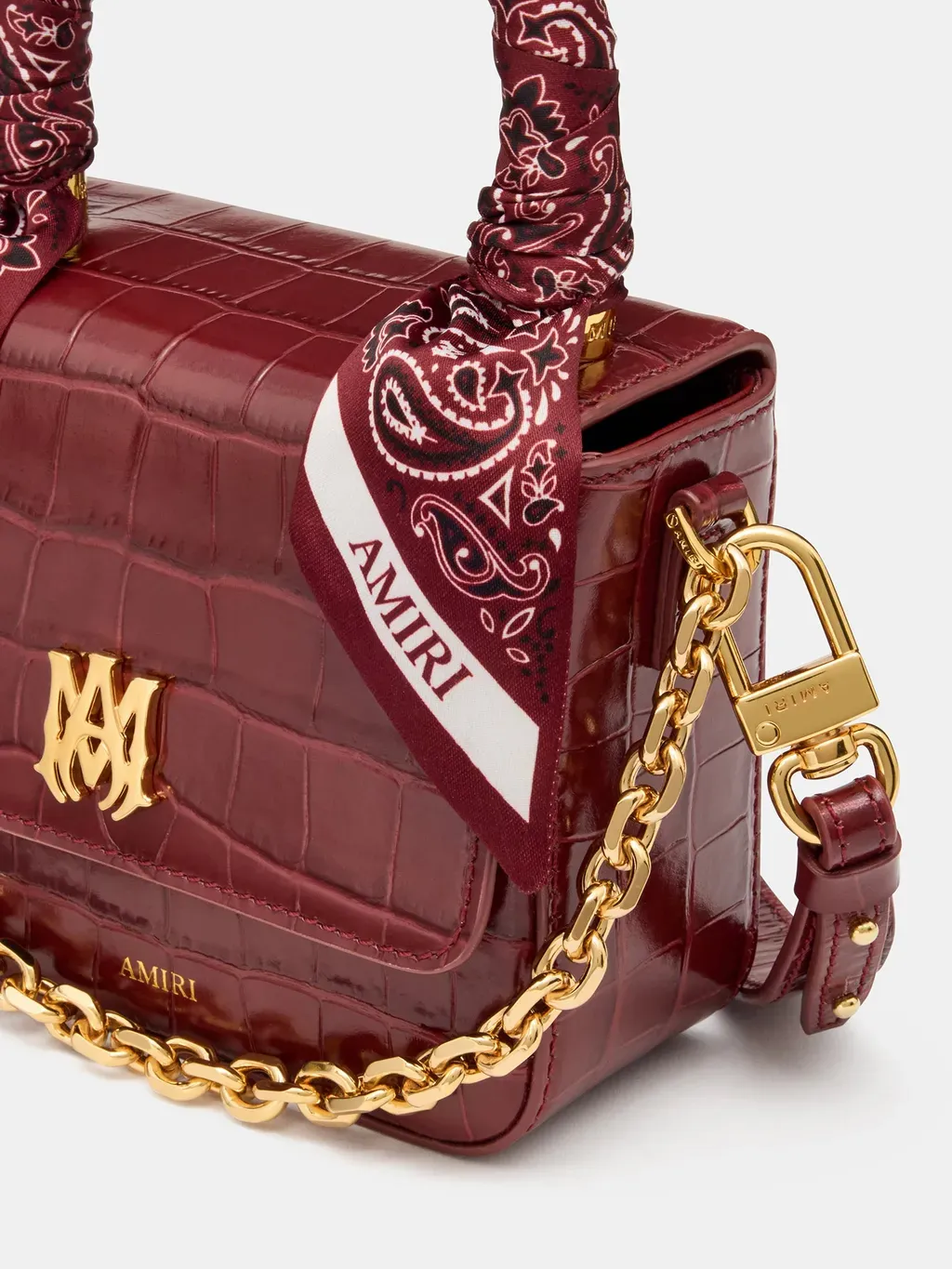 Women - Croc Embossed Micro Ma Bag - Wine