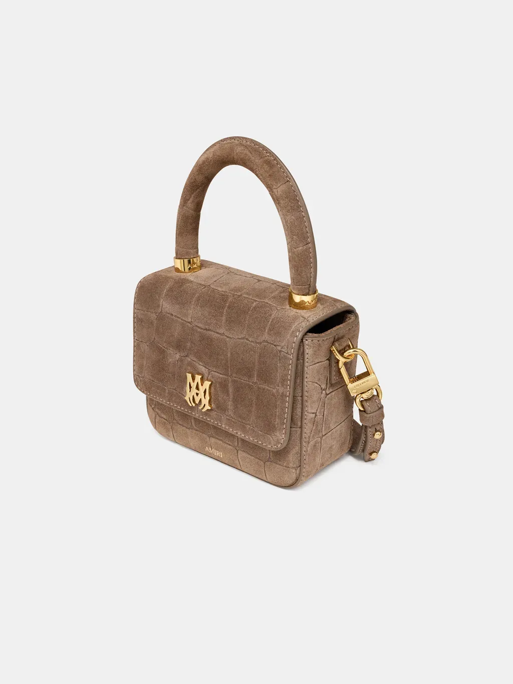 Women - Croc Suede Micro Ma Bag - Dark Brown