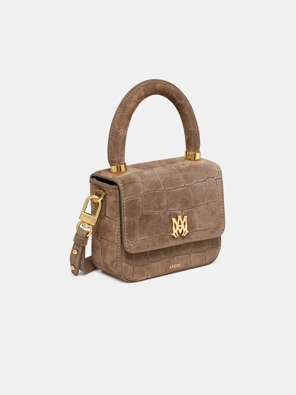 Women - Croc Suede Micro Ma Bag - Dark Brown