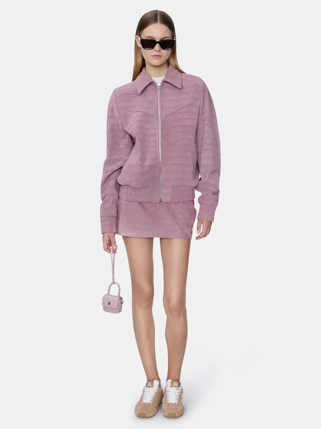 Women - Croc Suede Mini Skirt - Dusk