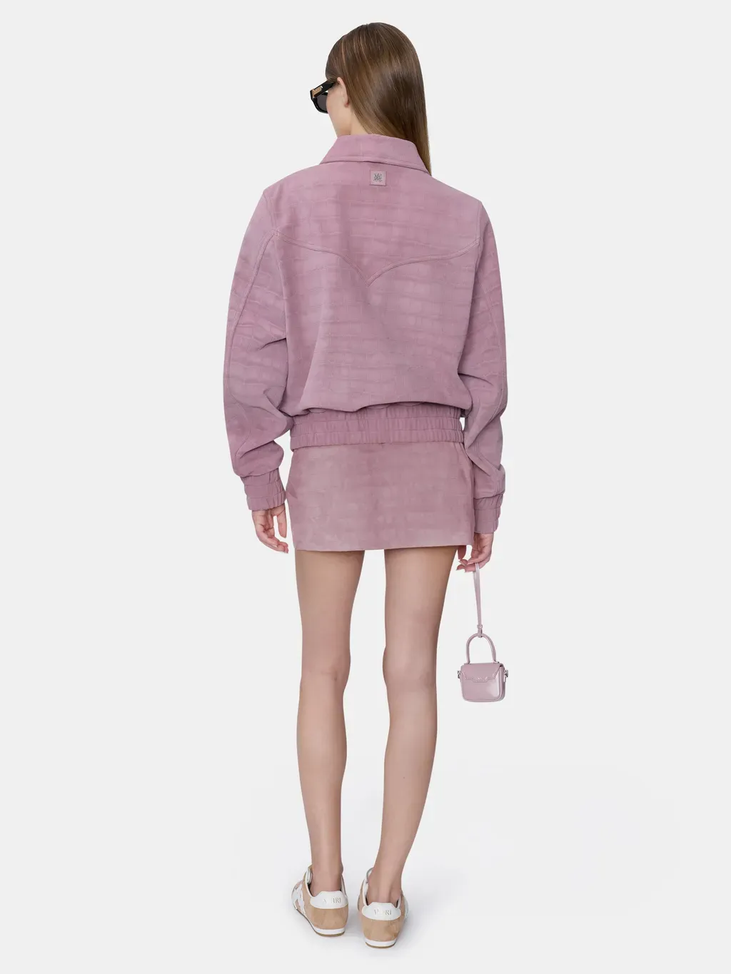 Women - Croc Suede Mini Skirt - Dusk