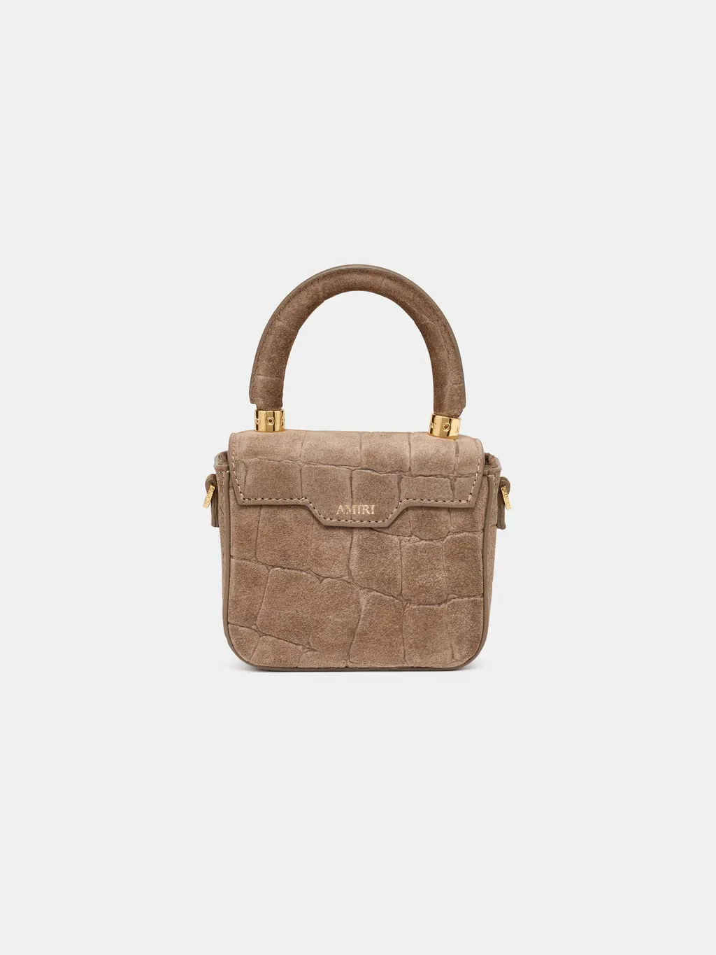 Women - Croc Suede Nano Ma Bag - Dark Brown