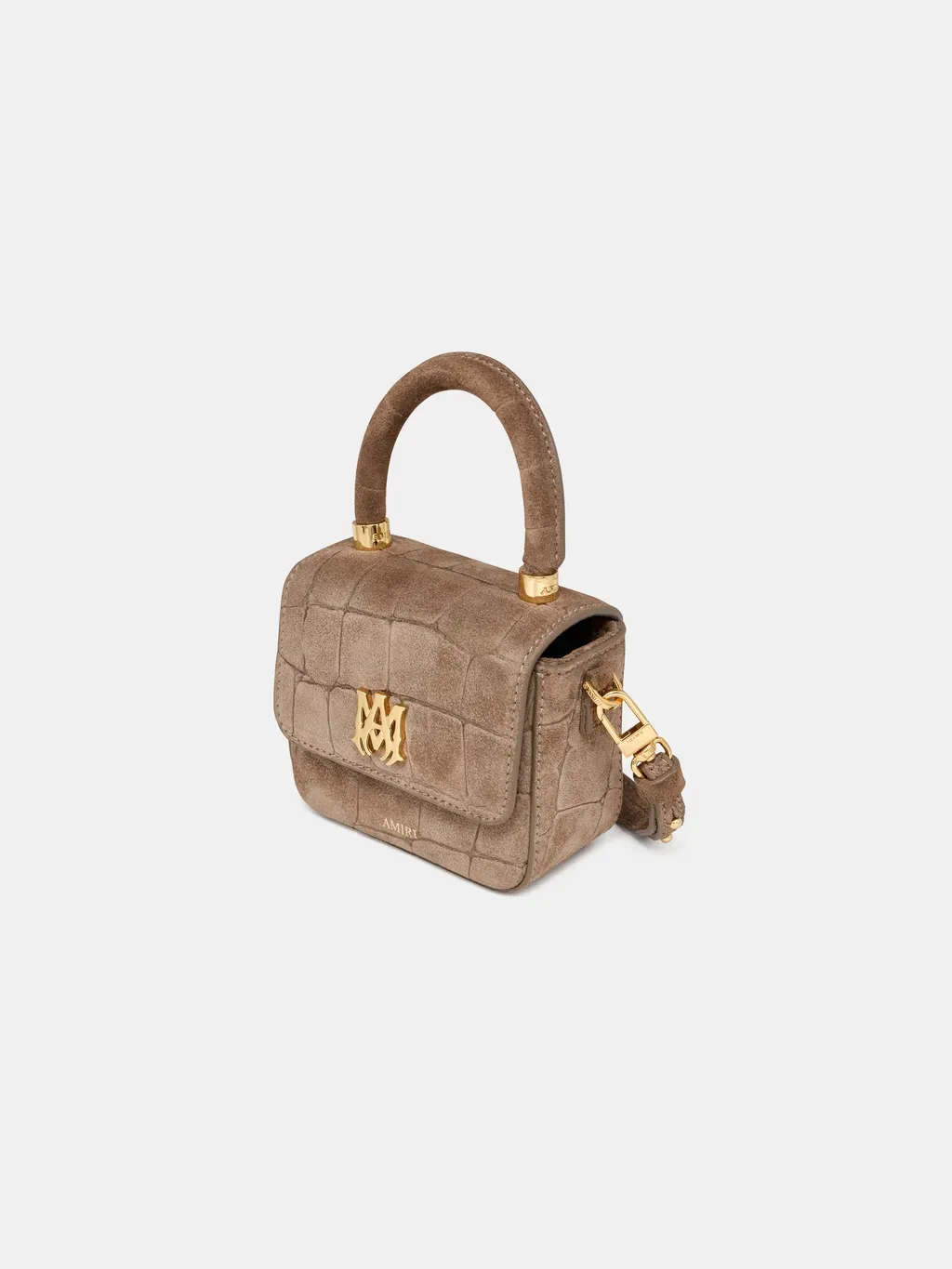 Women - Croc Suede Nano Ma Bag - Dark Brown