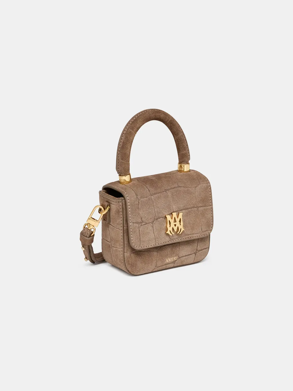 Women - Croc Suede Nano Ma Bag - Dark Brown