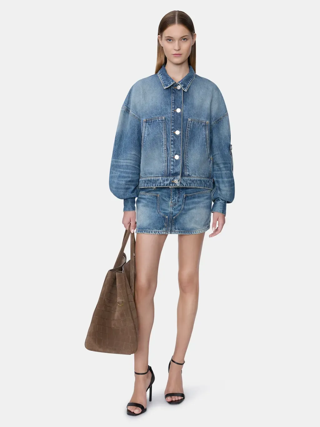 Women - Denim Carpenter Mini Skirt - Classic Antique Indigo
