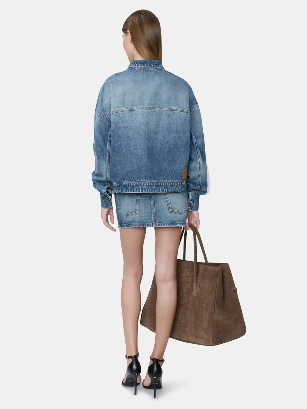Women - Denim Carpenter Mini Skirt - Classic Antique Indigo