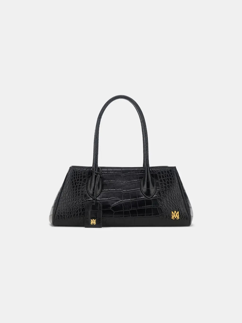 Women - Embossed Croc Honey 40 Shoulder - Black