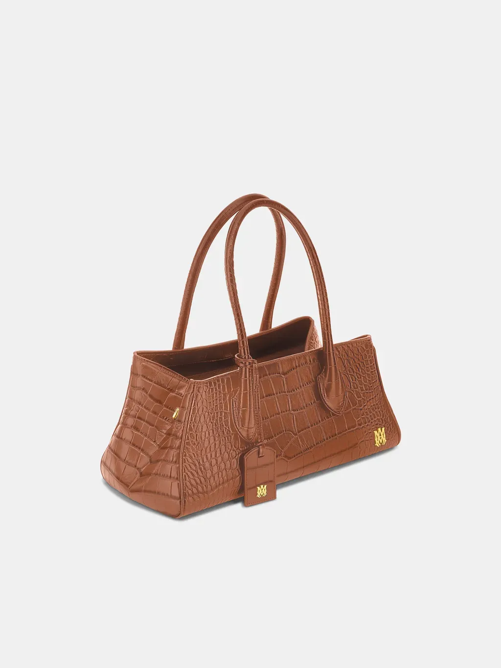Women - Embossed Croc Honey 40 Shoulder - Whisky