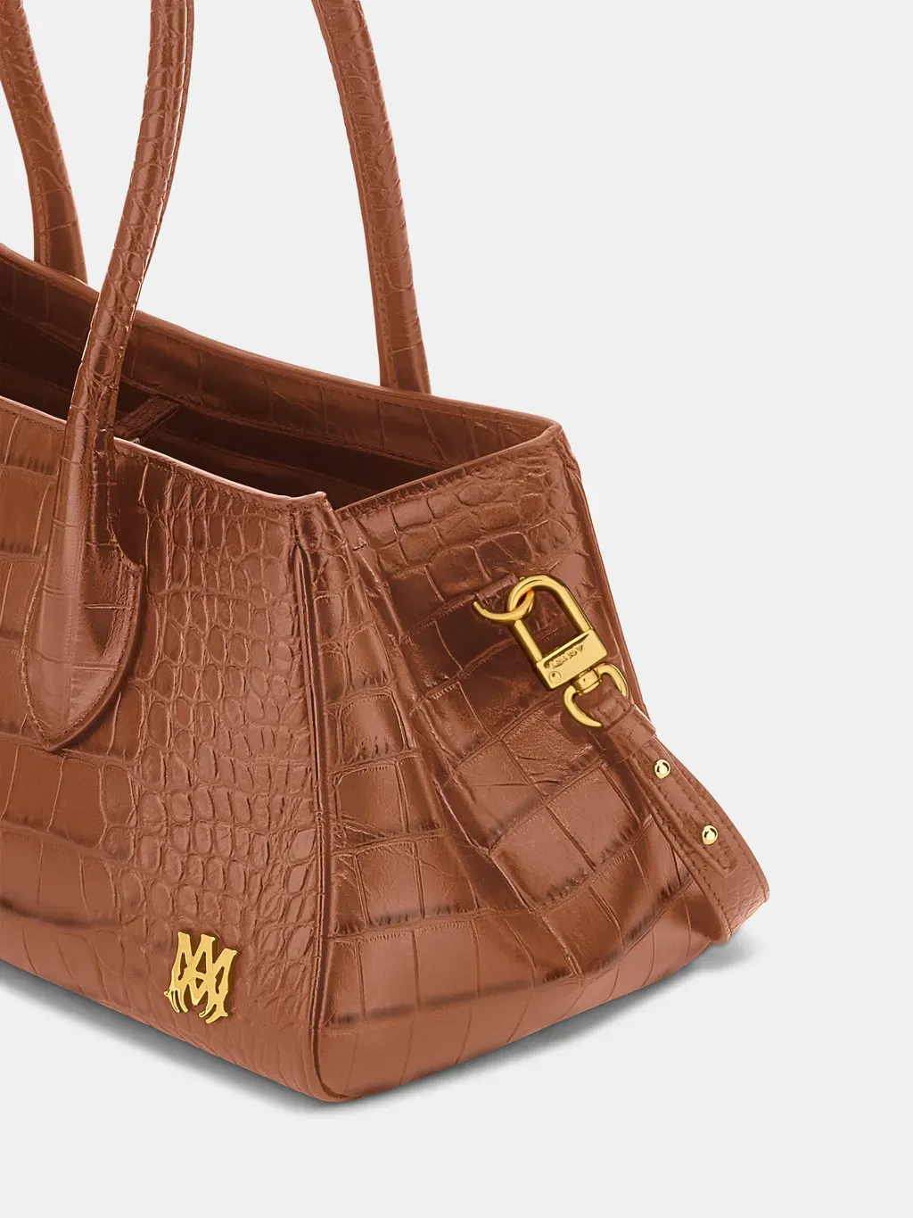 Women - Embossed Croc Honey 40 Shoulder - Whisky