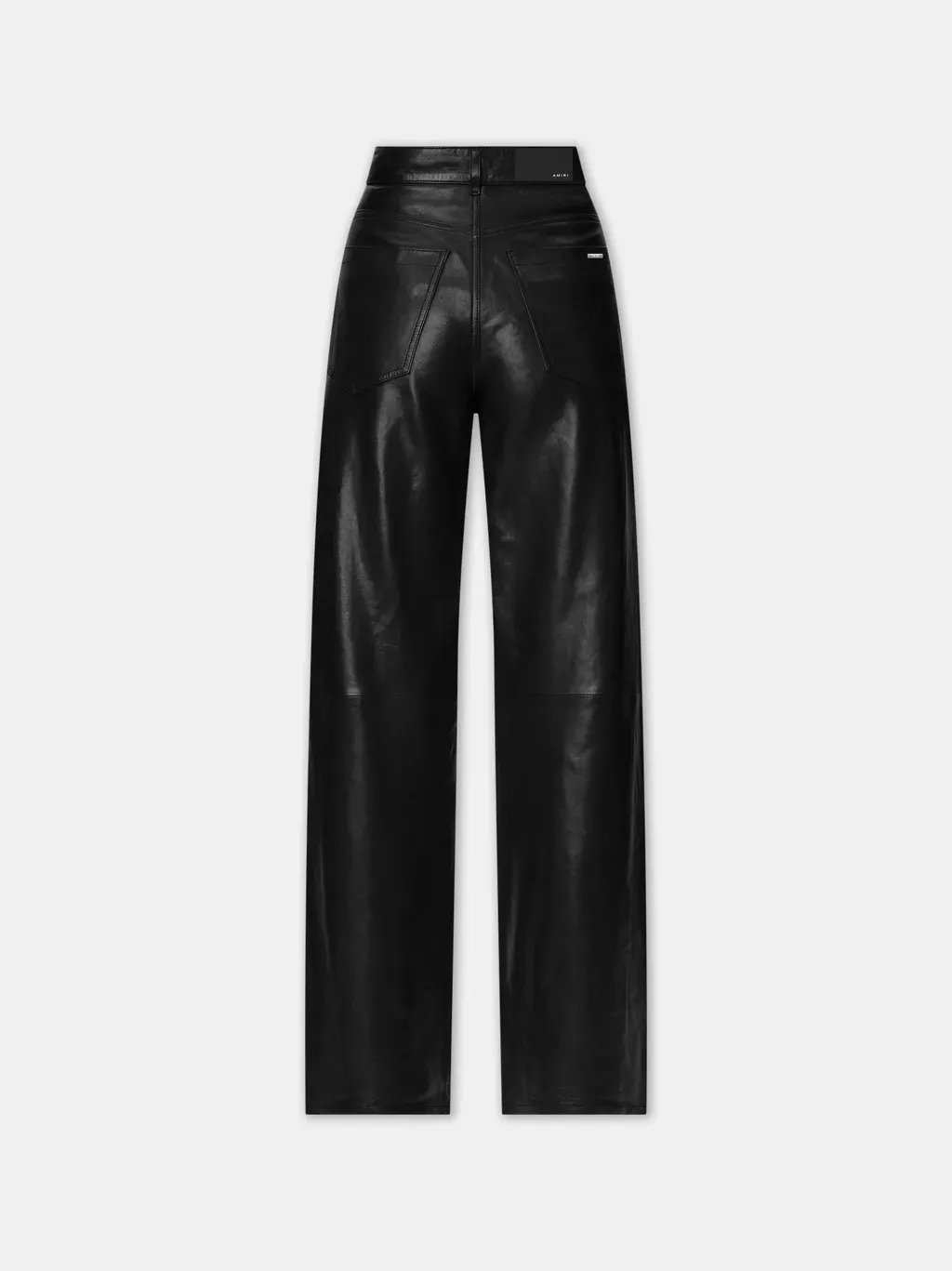 Women - Leather Wide Straight - Black