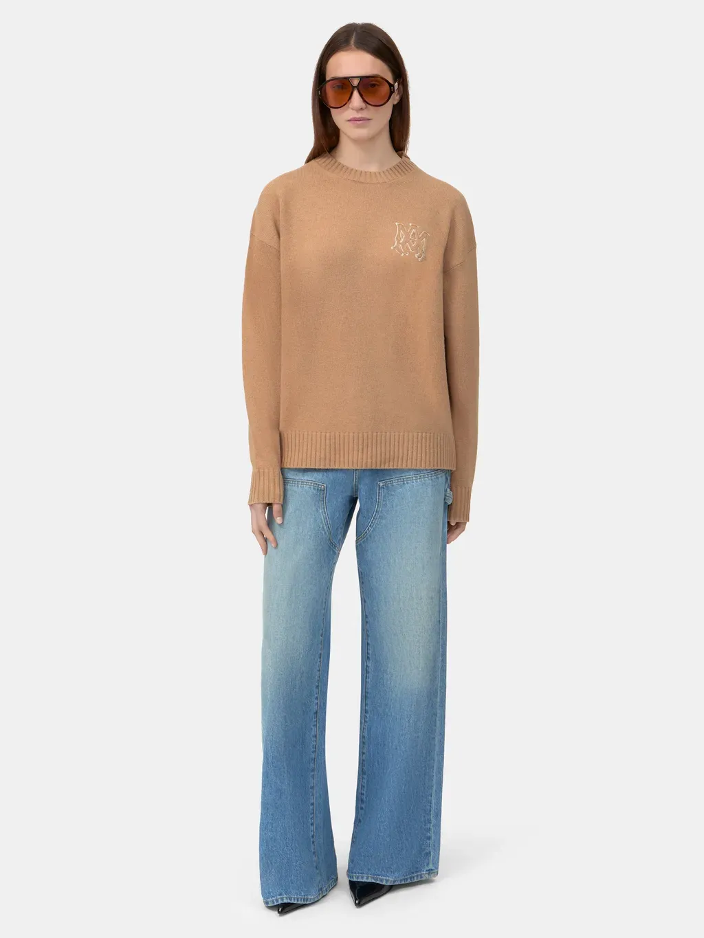 Women - Ma Applique Sweater - Dark Ginger