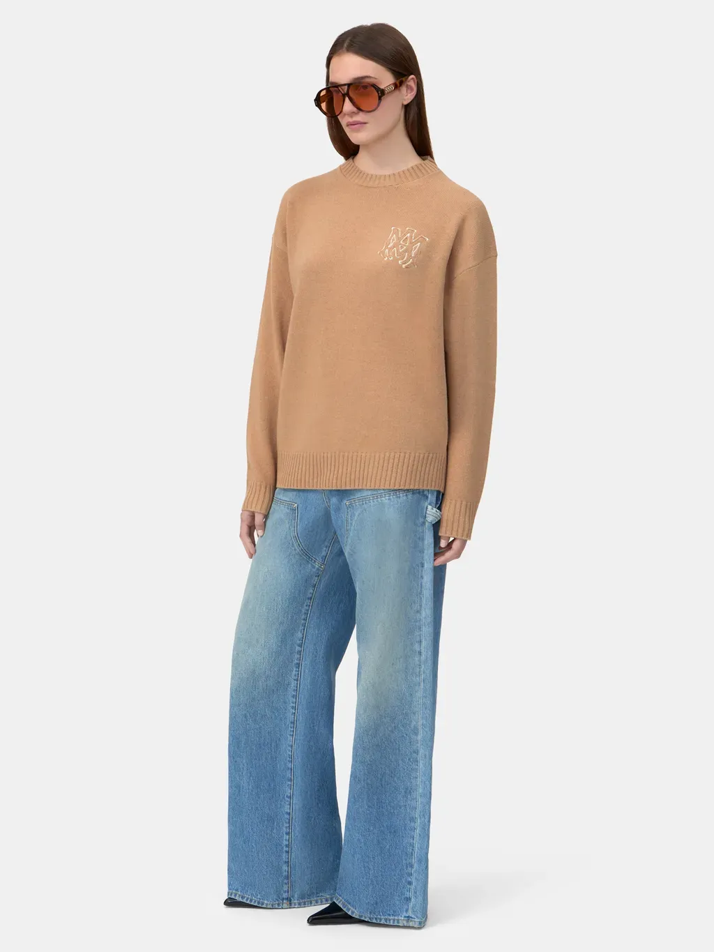 Women - Ma Applique Sweater - Dark Ginger