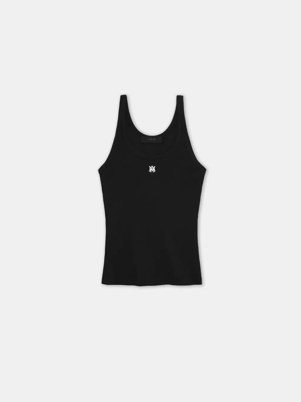 Women - Ma Embroidered Ribbed Tank - Black