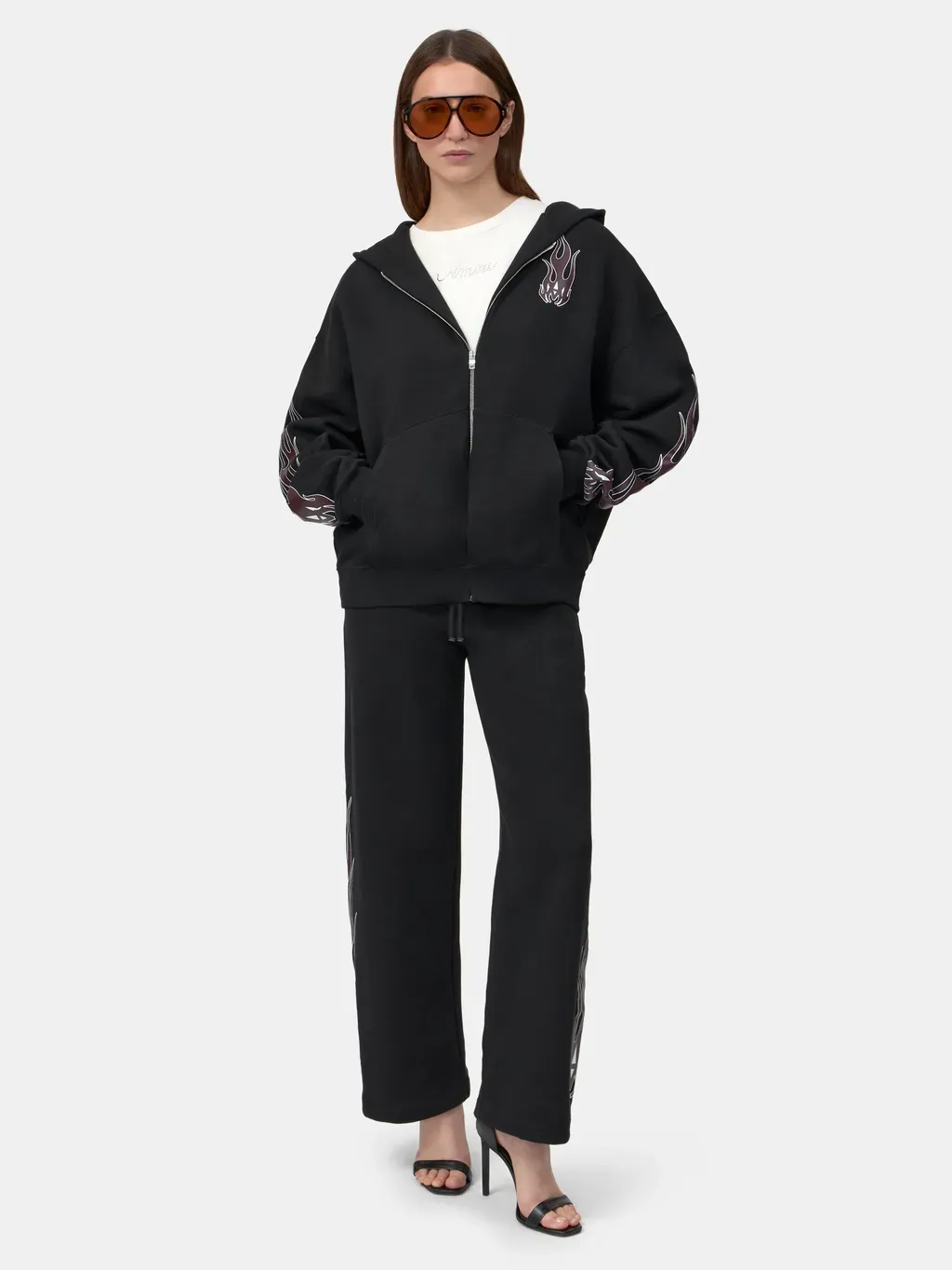 Women - Ma Flames Zip Hoodie - Black
