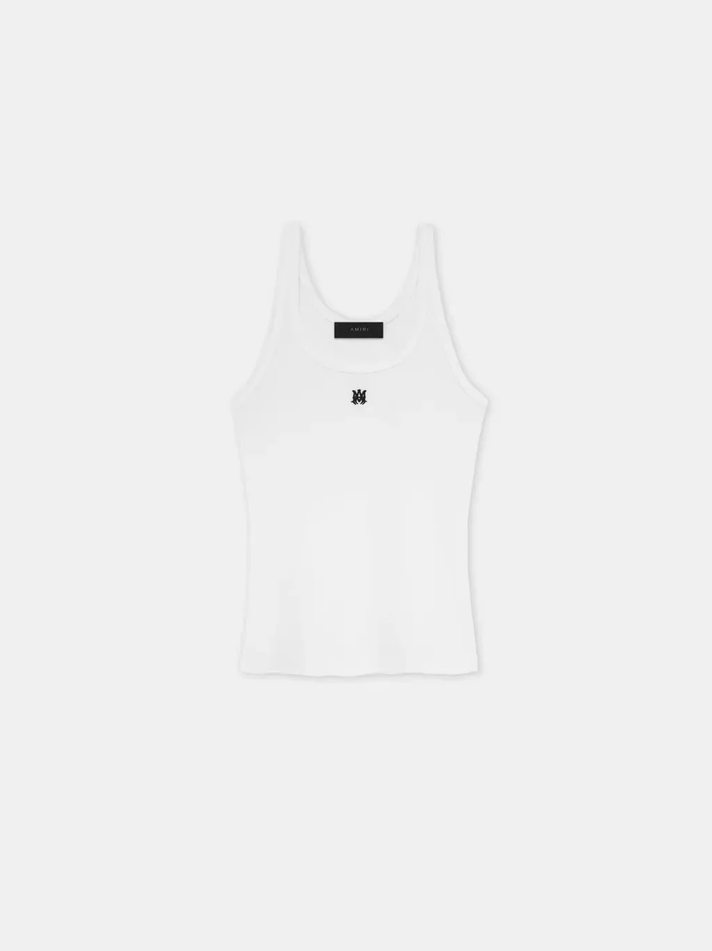 Women - Ma Embroidered Ribbed Tank - White