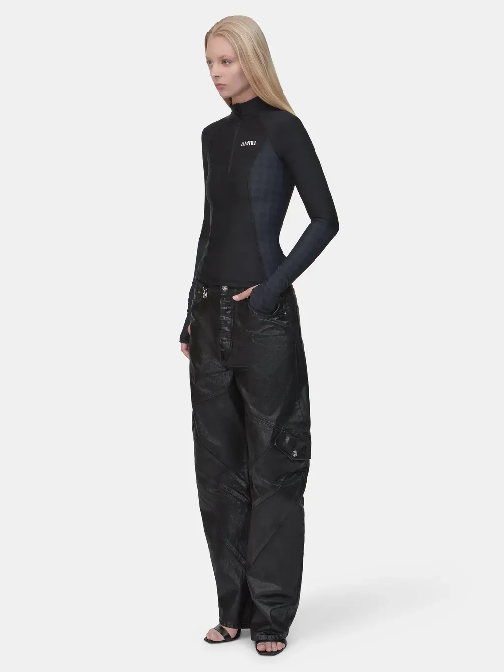 Women - Ma Quad Long Sleeve Zip Top - Black