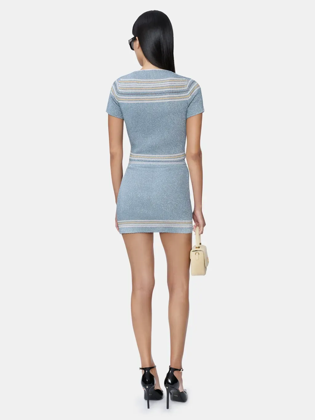 Women - Ma Stripe Mini Skirt - Steel