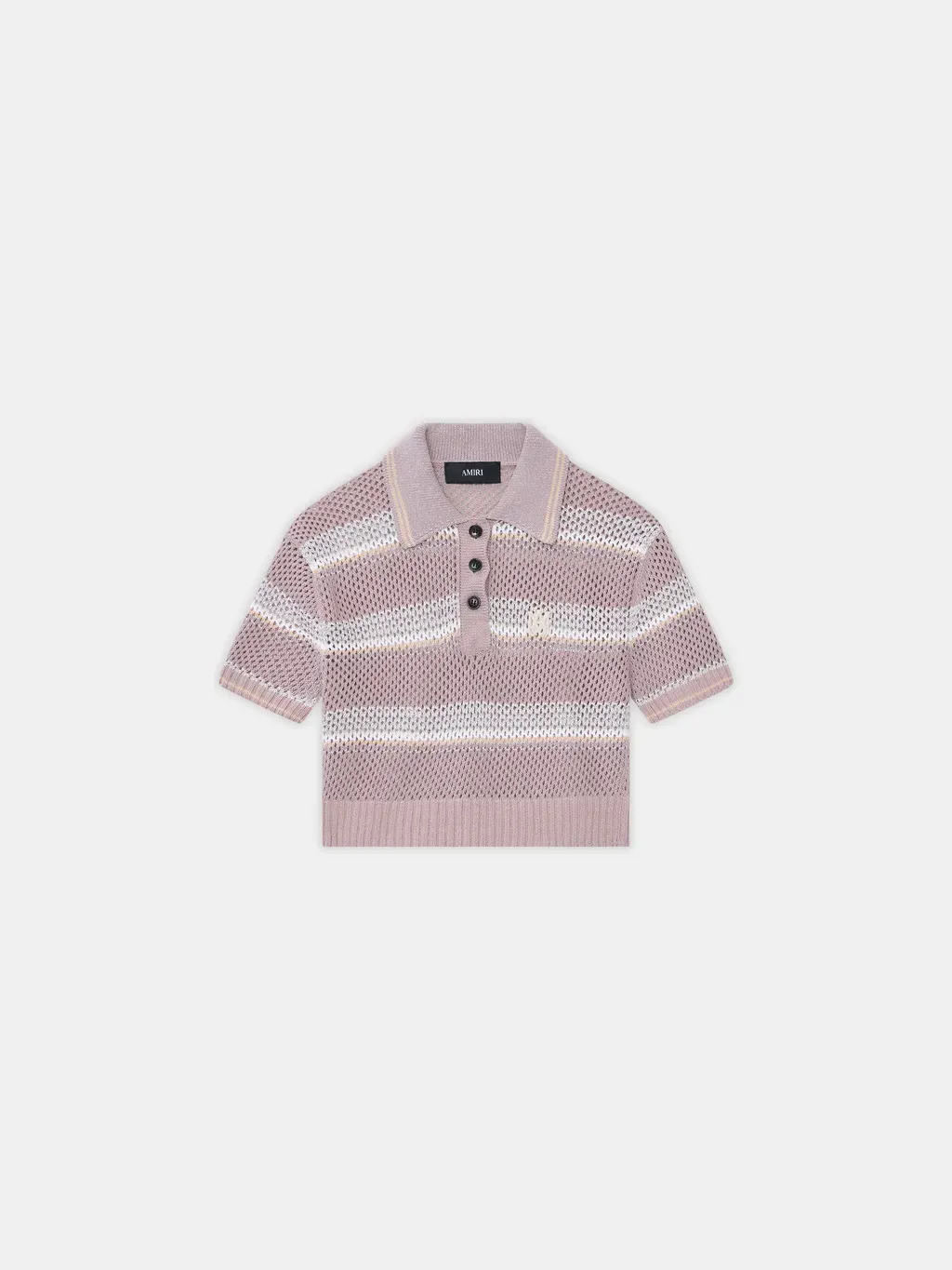 Women - Ma Stripe Crochet Polo - Dusk