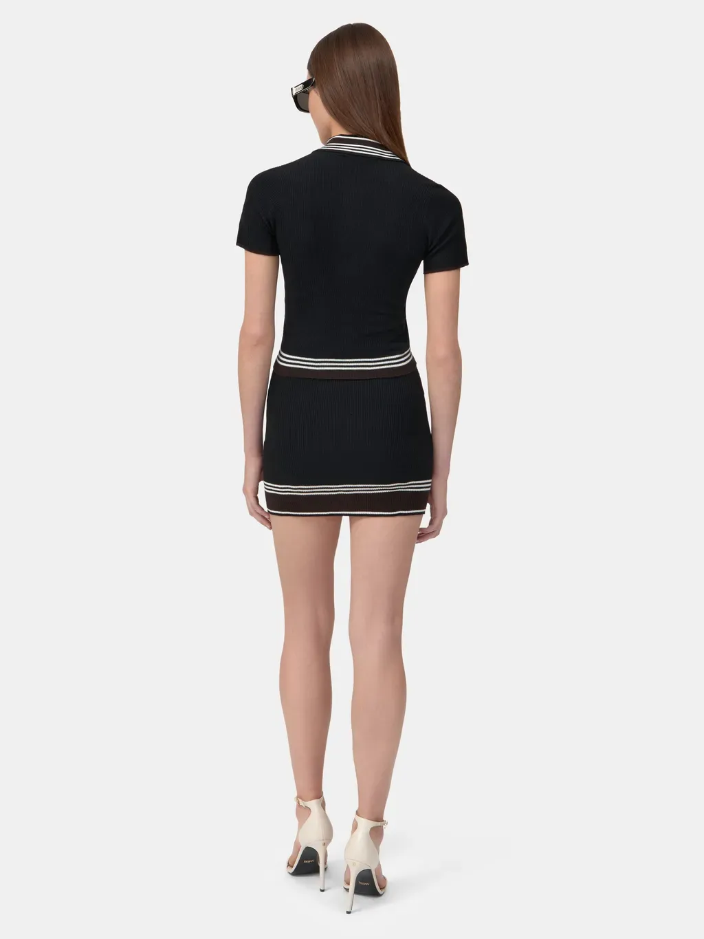 Women - Ma Stripe Mini Skirt - Black