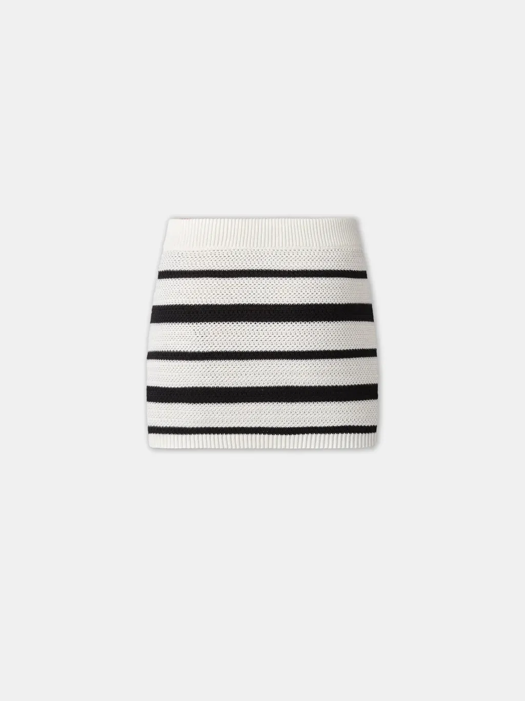 Women - Ma Striped Mini Skirt - Black Alabaster