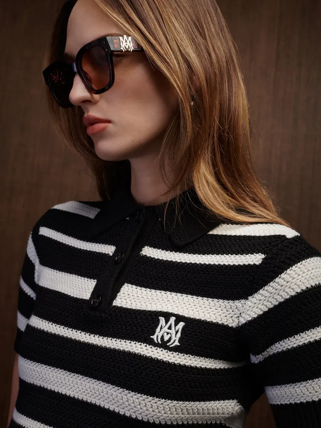 Women - Ma Striped Polo - Black