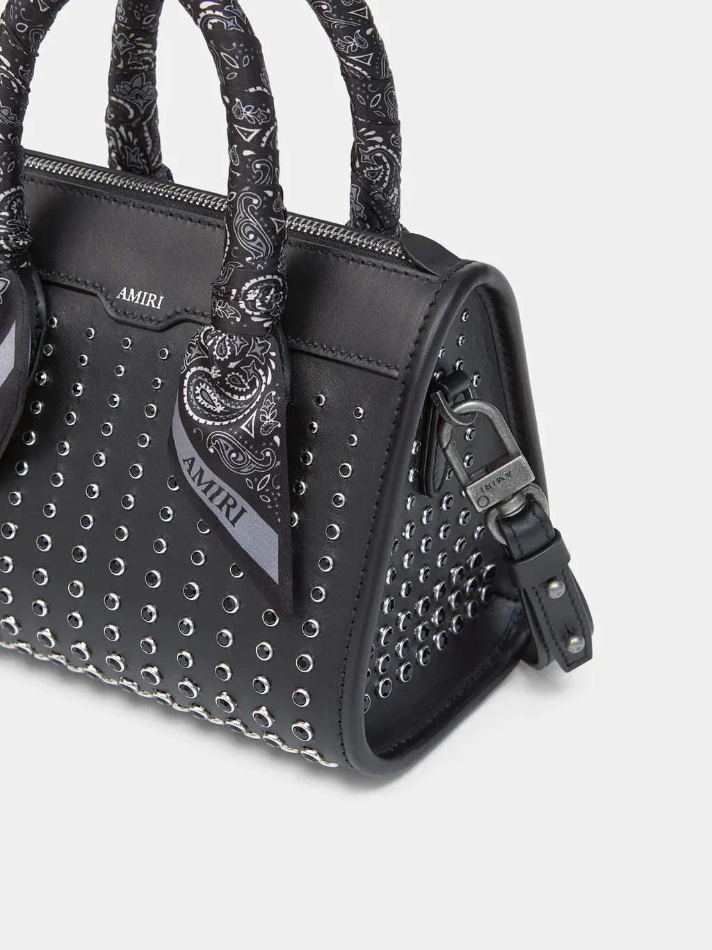 Women - Micro Triangle Stud Bag - Black